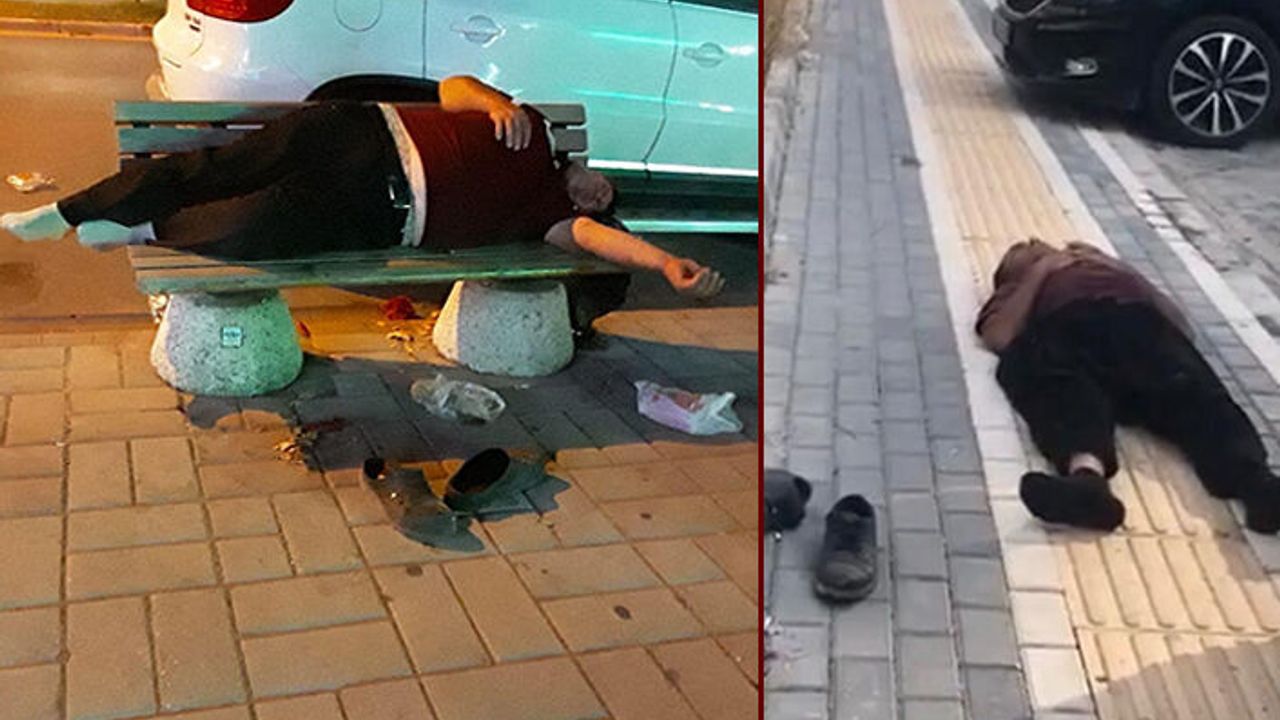 Alanya’da kaldırımda yatan vatandaş bu kez banka taşındı