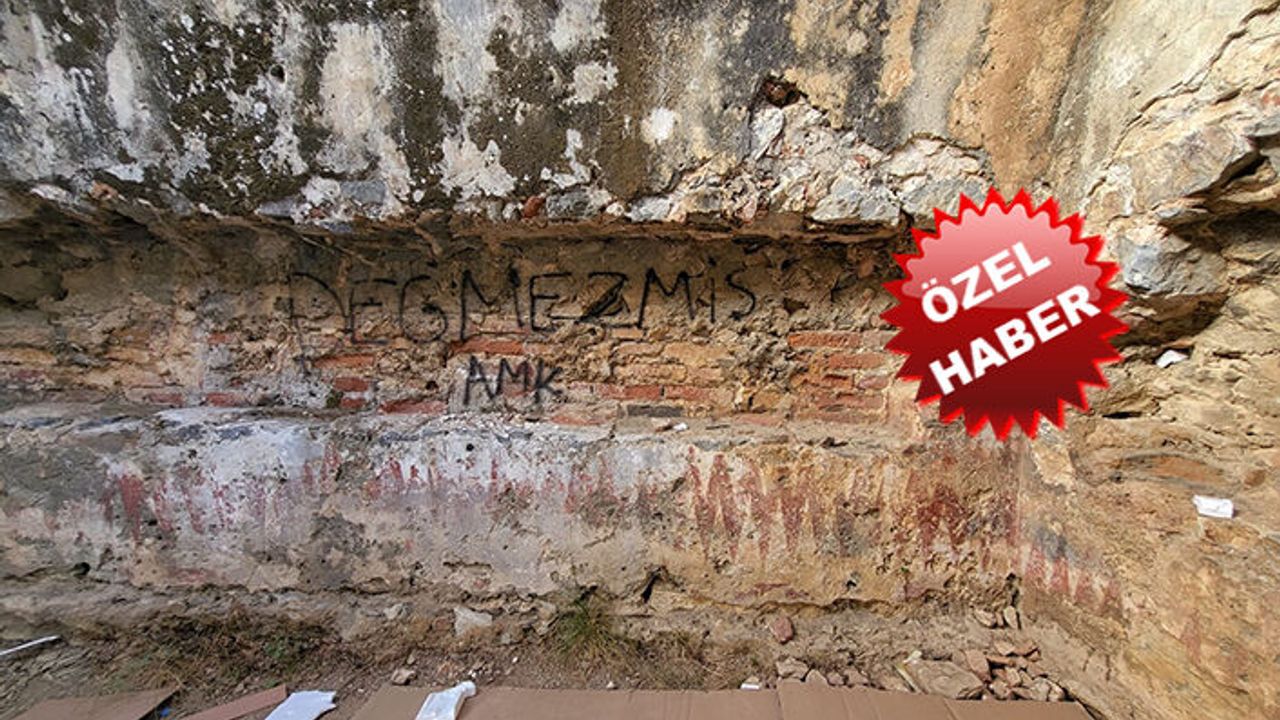 Alanya'da vandallar tarihi yapılara zarar veriyor
