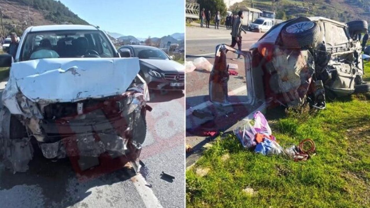 Alanya'da iki otomobilin çarpıştığı kazada 1 kişi öldü | VİDEO HABER