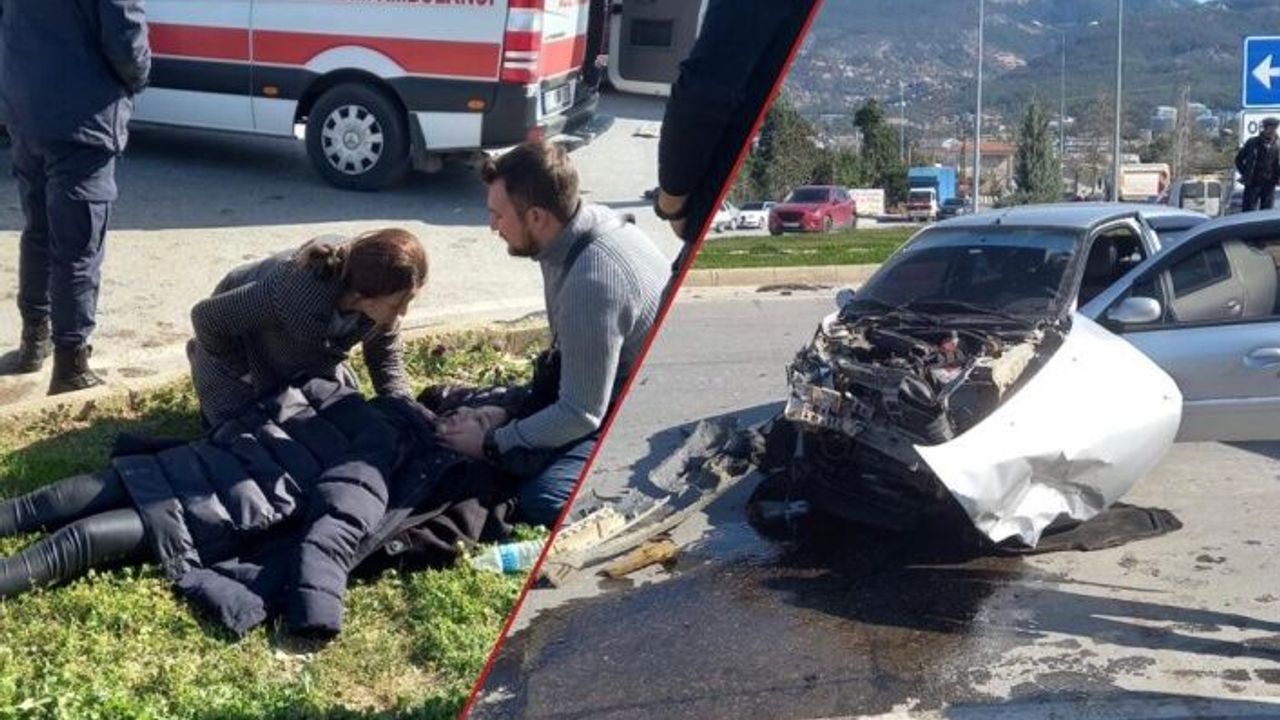 Alanya'da iki otomobil çarpıştı: 1 yaralı