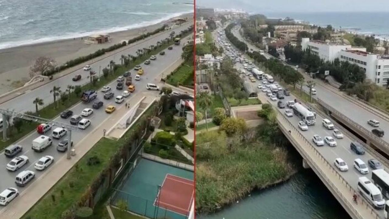 Alanya’da polisin kontrol noktası sürücüler için çileye dönüştü