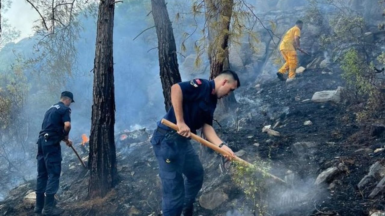 Alanya'nın komşusunda çıkan orman yangını söndürüldü