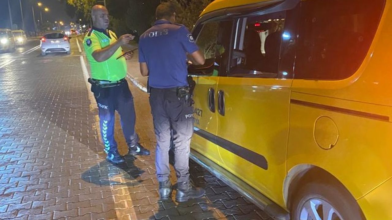 Alanya’da ticari taksiler yine denetlendi