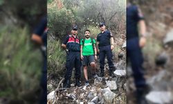 Dağda mahsur kalan adam kurtarıldı
