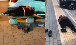 Alanya’da kaldırımda yatan vatandaş bu kez banka taşındı
