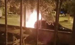 Park halindeki otomobil alev alev yandı I VİDEO HABER