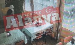 Alanya’da kadın hırsız lokantadan 25 kiloluk tüp çaldı | O ANLAR VİDEODA