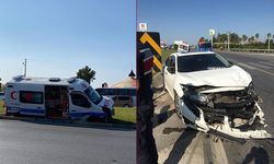 Alanya yolunda hasta taşıyan ambulans ile otomobil çarpıştı: 1 yaralı