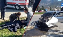 Alanya'da iki otomobil çarpıştı: 1 yaralı