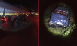 Alanya'nın komşusunda otomobille çekici çarpıştı: 2 kişi yaralandı