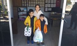 Alanya’da yüreği büyük 3 çocuk depremzedeleri unutmadı