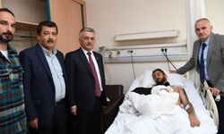 Vali Yazıcı'dan Kestelsporlu futbolcuya geçmiş olsun ziyareti