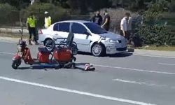 Alanya'nın komşusunda motosikletle otomobil çarpıştı