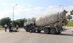 'U' dönüşü yapan beton mikseri motosikletle çarpıştı
