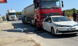 Alanya’da tanker otomobile çarptı: 2 yaralı