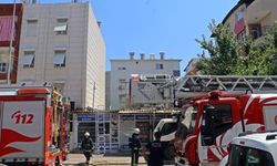 Boşaltılan iş yerindeki kaynak çalışması yangın çıkardı
