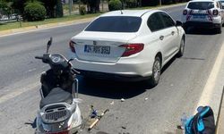 Alanya'da otomobil ile motosiklet çarpıştı: 1 yaralı