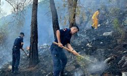 Alanya'nın komşusunda çıkan orman yangını söndürüldü