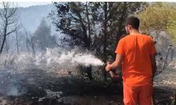 Akseki'de bozuk ormanlık alanda yangın çıktı