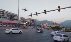 Alanya'da drone destekli trafik uygulamasında ceza yağdı 