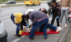 Alanya yolunda motosiklet 20 metre sürüklendi