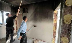 Yanan evi yabancı öğrencilerle tamir ettiler