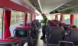 Alanya'da jandarmadan şehirlerarası otobüslere denetim