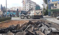 Alanya merkezde caddeler yenileniyor