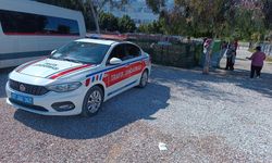 Alanya'da jandarmadan 128 araç ve sürücüsüne para cezası