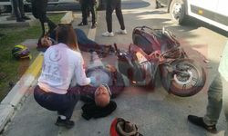 Alanya'da korkunç kaza:  Motosiklet ile servis minibüsü çarpıştı