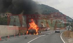 Alanya'da duvara çarpıp yanan otomobildeki 2 kişi hayatını kaybetti