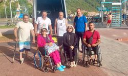 Alanya Belediyesi Engelsiz Halk Plajı özel misafirlerini ağırlıyor