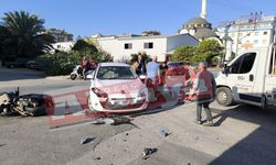 Alanya'da feci kaza! Motosiklet sürücüsü yaralandı!