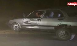 Alanya’da otomobil şarampole yuvarlandı