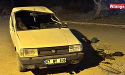 Park halindeki araca çarpan otomobilin sürücüsü firar etti