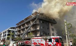 Alanya'da inşaat halindeki binada çıkan yangın söndürüldü