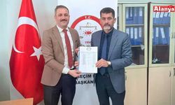 Hüseyin Alataş mazbatasını aldı