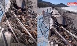 Alanya’da çöken kaldırımın onarılması istendi