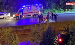 Alanya’da yola savrulan motosikletin sürücüsü yaralandı