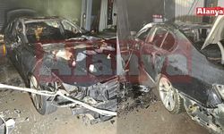 Alanya'da oto tamirhanesinde çıkan yangın söndürüldü