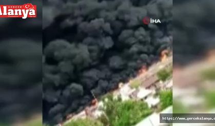 Akaryakıt tankeri patlaması sonucu yangın çıktı