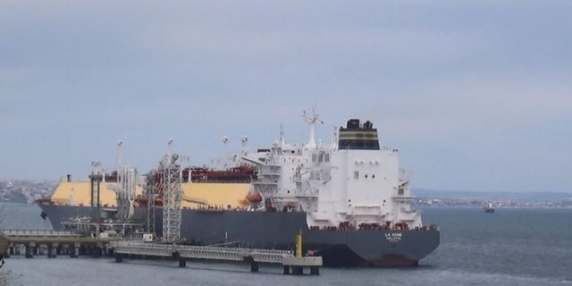 ABD'den gelen dev LNG tankeri Tekirdağ'da