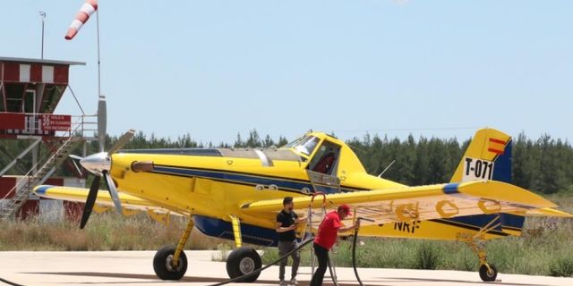 Turizm kenti Antalya’da "Air Tractor" tipi 6 uçak orman yangınlarına hazır bekliyor