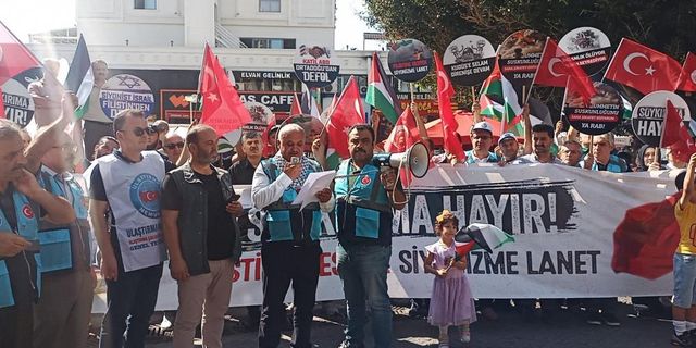 Antalya'da İsrail protestosu