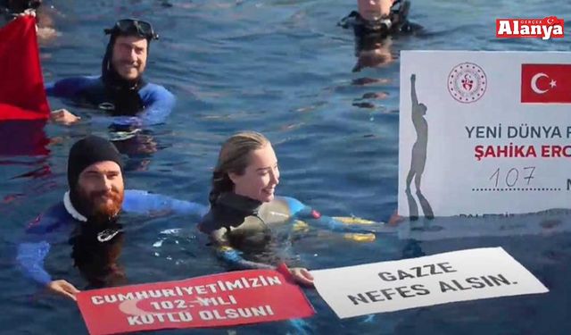 Şahika Ercümen 'Gazze' için dünya rekoru kırdı