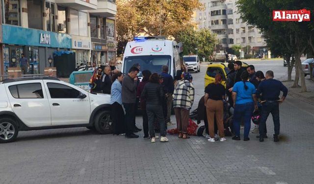 Alanya’da otomobille motosiklet çarpıştı: 1 yaralı