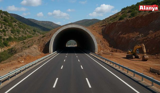 Antalya–Alanya Otoyolu’nda Tünelin Ucu Göründü