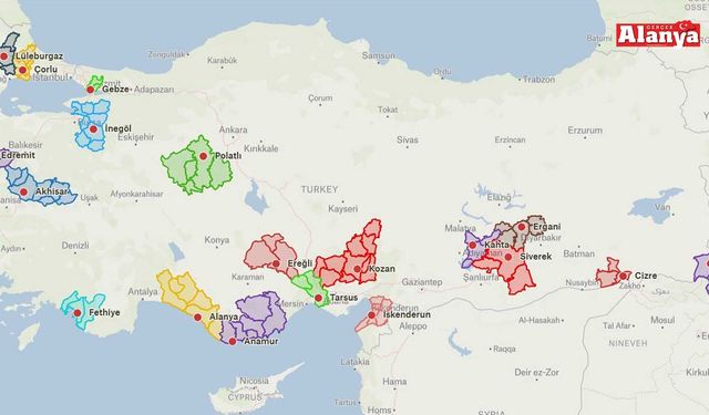 Alanya'da sınırlar çizildi; Plaka kodu da belli
