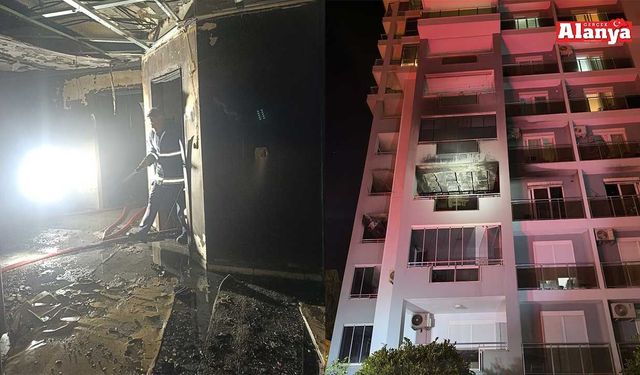 Alanya’da rezidansta çıkan yangın söndürüldü