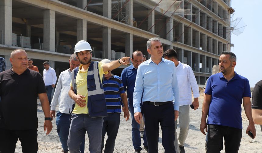 Tavlı, Payallar Devlet Hastanesi inşaatını inceledi